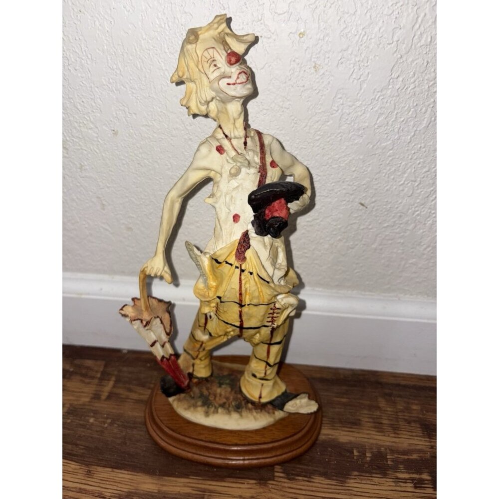 Vintage 1984 Pucci  Arnart Hobo Clown Figure Figurine Statue 11.5  Inches Tall